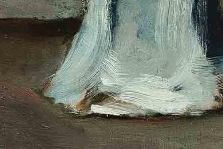 Фрагмент Ваза с цветами в голубой вазе