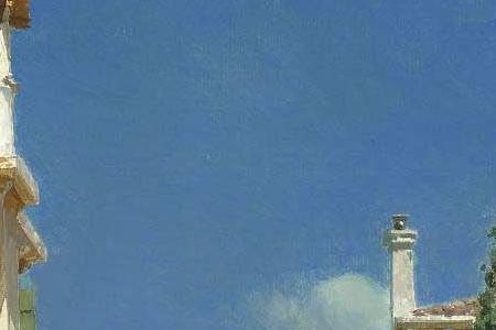 Фрагмент VENETIAN CANAL WITH THE CAMPANILE OF THE FRARI IN THE DISTANCE