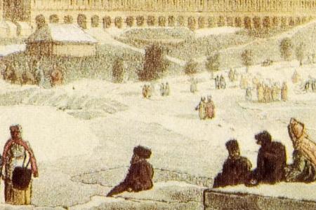 Фрагмент Вид ледяных гор во время сырныя недели. 1813.