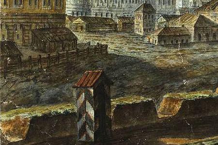 Фрагмент Вид Москвы от Троицких ворот Кремля