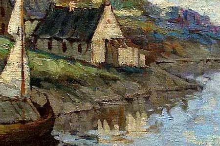 Фрагмент Вид с реки на старый город