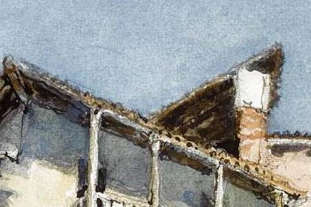 Фрагмент VIEW OF A COURTYARD, ITALY; ENTRANCE TO A HOUSE, LAKE LUGANO