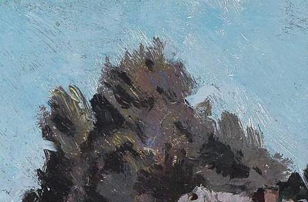 Фрагмент View of a Village at Night