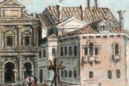 Фрагмент VIEW OF THE ISLE OF SAN SPIRITO AND VIEW OF THE CHANDLER S AT SAN GEROLAMO VENICE