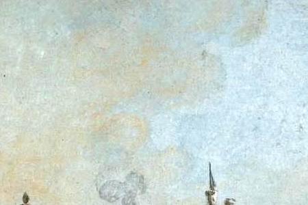 Фрагмент VIEW OF THE ISLE OF SAN SPIRITO AND VIEW OF THE CHANDLER S AT SAN GEROLAMO VENICE