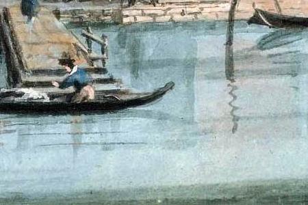 Фрагмент VIEW OF THE ISLE OF SAN SPIRITO AND VIEW OF THE CHANDLER S AT SAN GEROLAMO VENICE