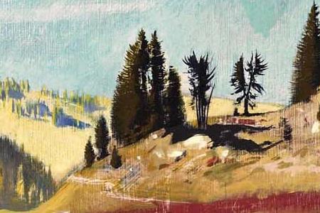 Фрагмент VIEW ON LAKES SILVAPLANA AND SILS