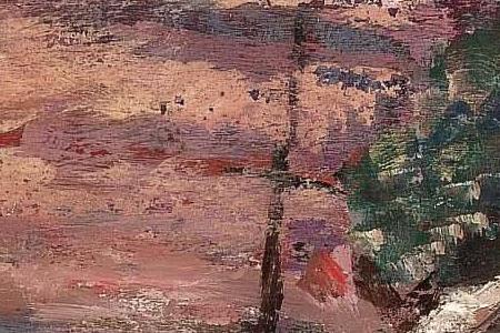 Фрагмент VILLAGE IN WINTER