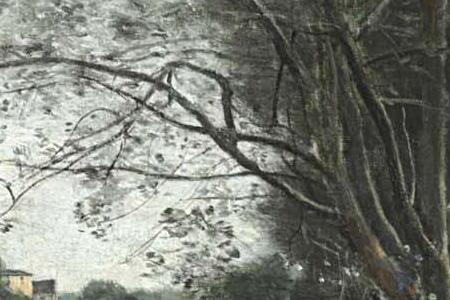 Фрагмент Ville d Avray l tang l arbre pench