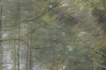 Фрагмент Ville d Avray - Le Cavalier la entr e du bois Painted in May 1873