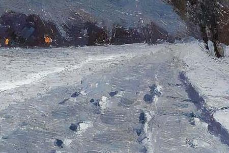 Фрагмент Winter Street at Night