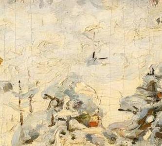 Фрагмент WOOD GATHERER IN A WINTRY FOREST