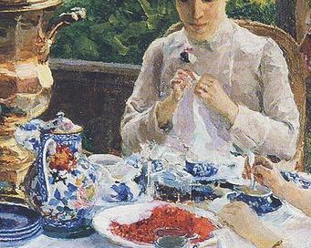 Фрагмент За чайным столом 1888 год