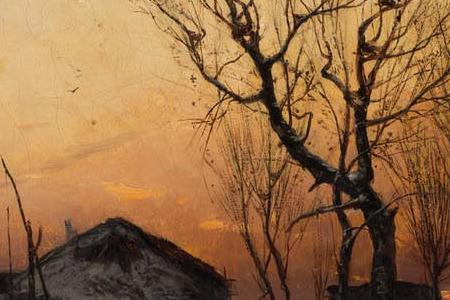 Фрагмент Закат зимой