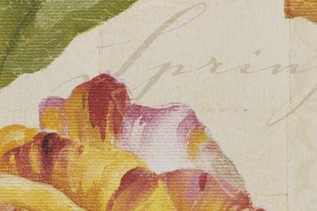 Фрагмент Зелено-голубая птица с красным пионом