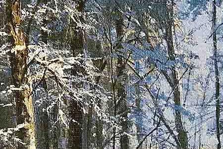 Фрагмент Зима в лесу(иней).1877.