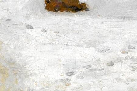 Фрагмент Зимний деревенский пейзаж