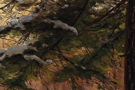 Фрагмент Зимний лесной пейзаж