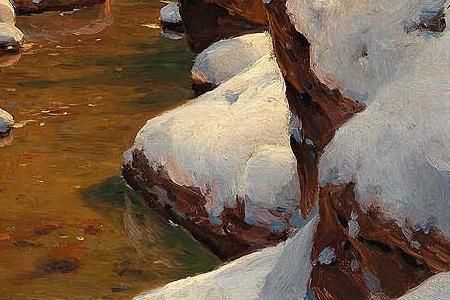 Фрагмент Зимний лесной пейзаж