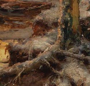 Фрагмент Зимний пейзаж 1904