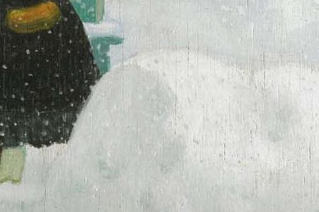 Фрагмент Зимняя сцена в городе