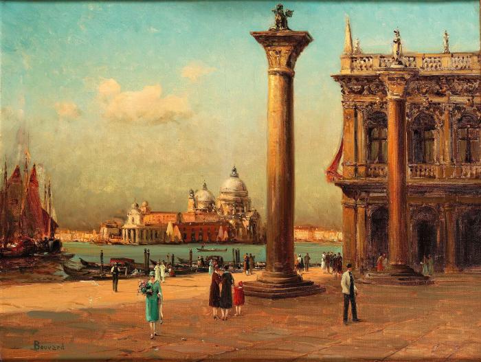 Figures on the Piazzetta Venice
