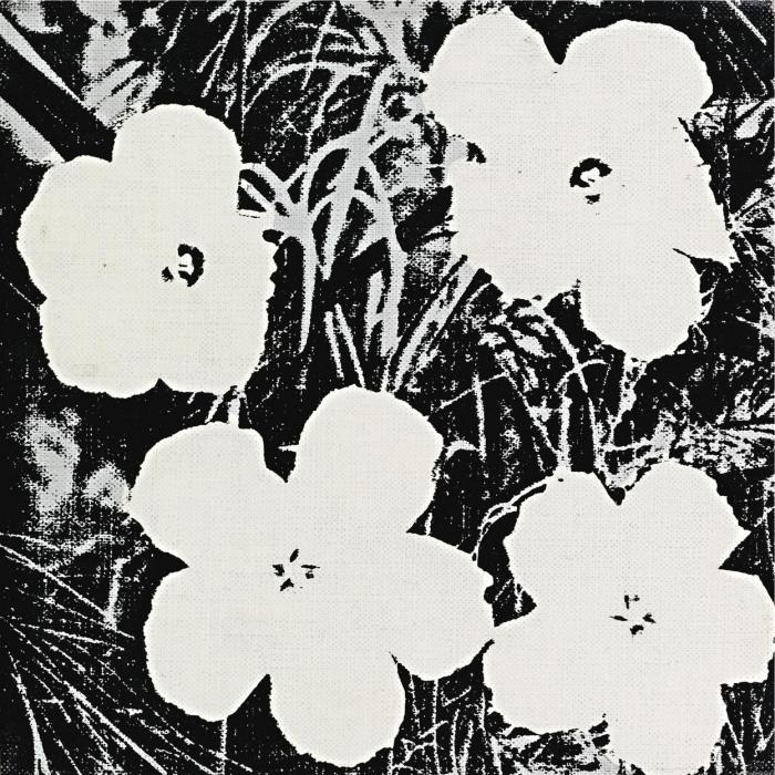 FLOWERS четыре белвх цветка