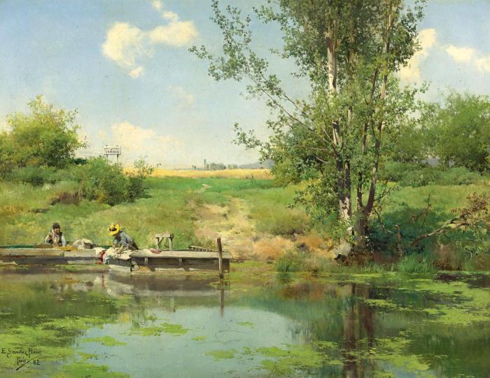 LAUNDRY AT THE EDGE OF THE RIVER