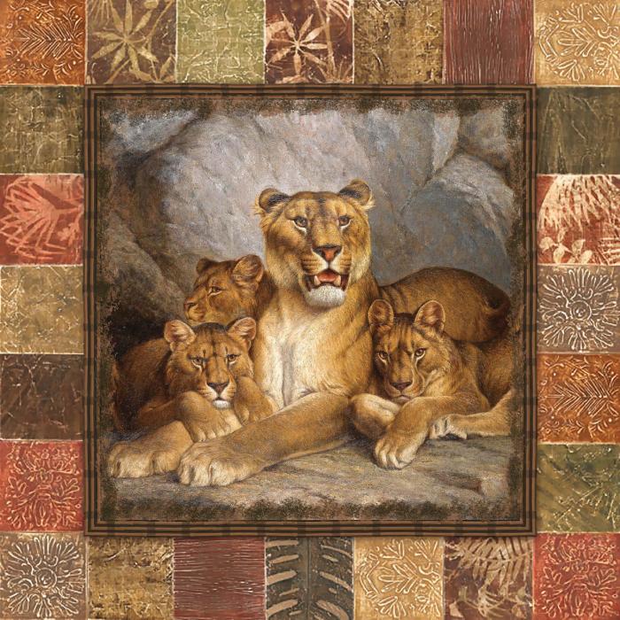 Львица и львята