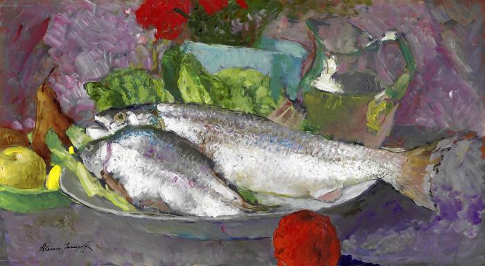 NATURA MORTA CON PESCI