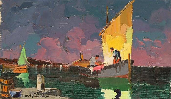 Night Fisherman off the coast