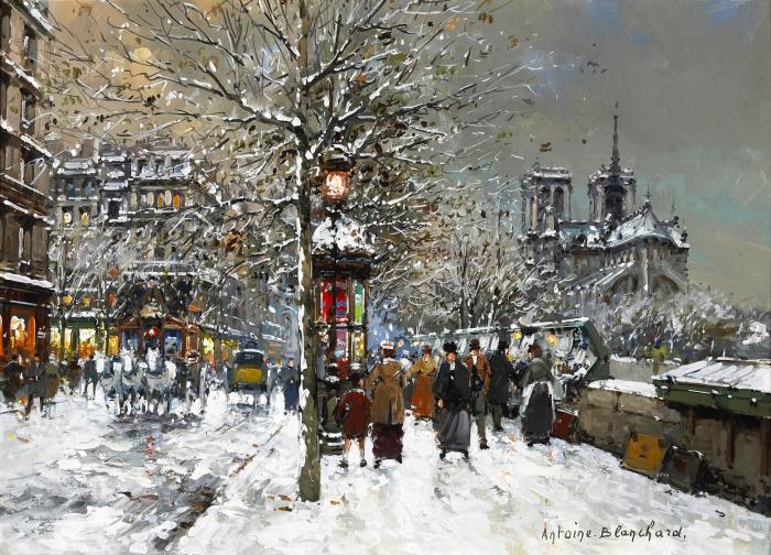 Notre Dame in winter