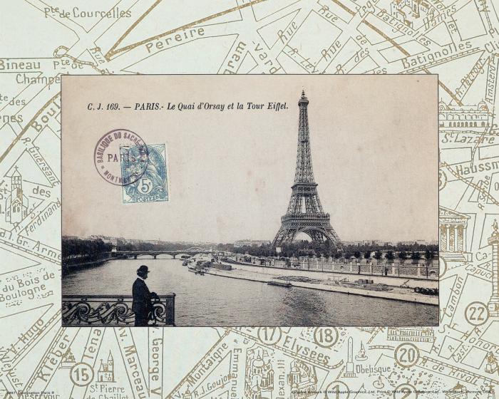 Париж старые фото 3, коллаж