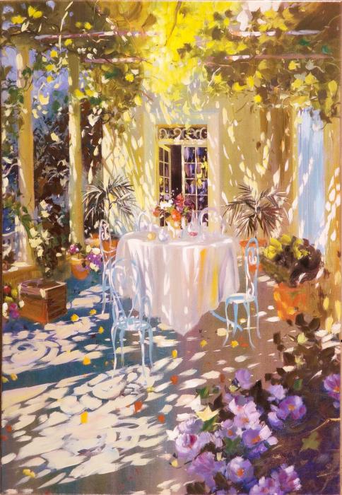 Перед завтраком в саду