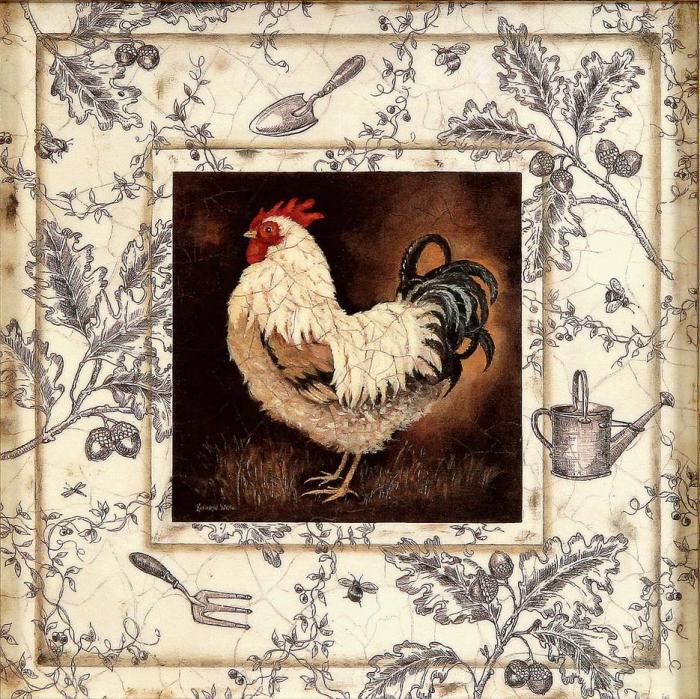 Петушок в серо-гоубом