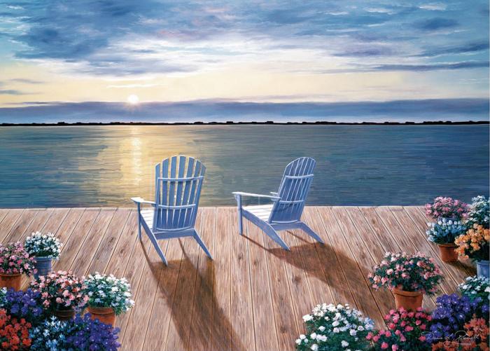 Помост с креслами и видом на море