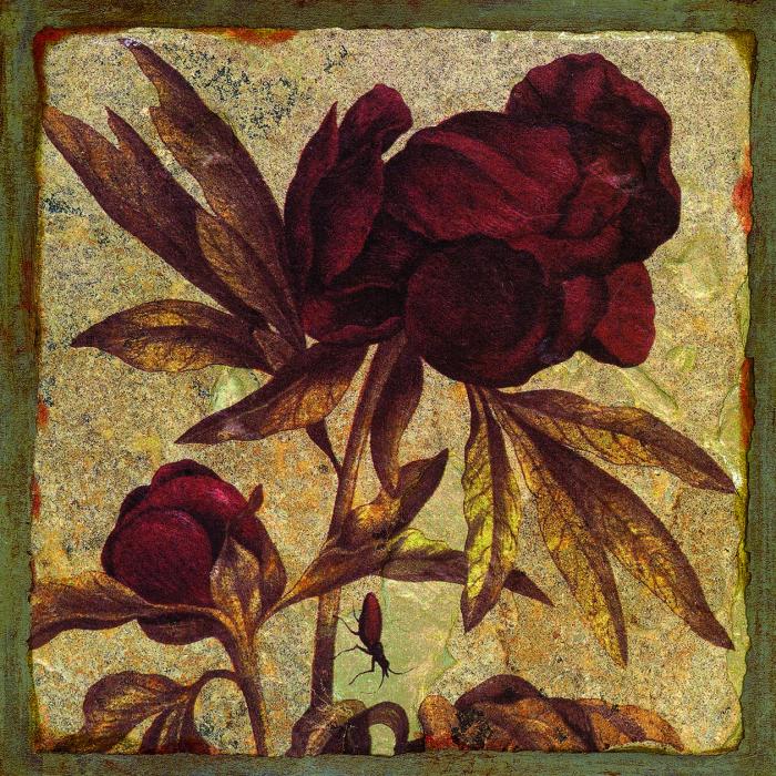 Старинный цветок от Памелы с букашкой