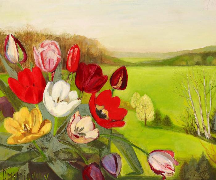 Still life with tulips