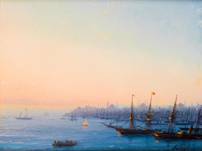 Sunset over the Golden Horn Constantinople