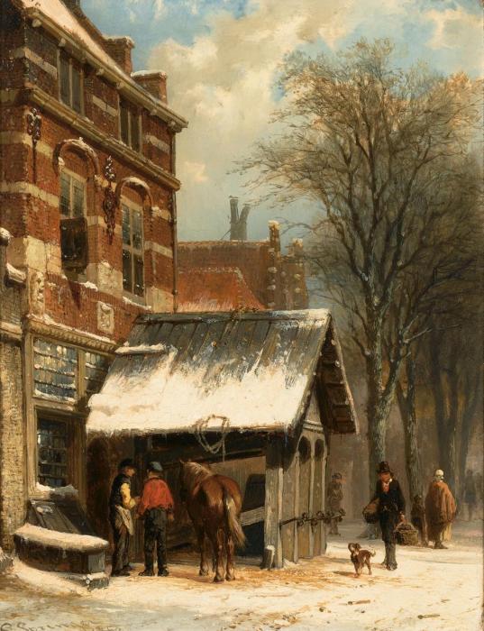 THE SMITHY OF CULEMBORG IN WINTER TIME