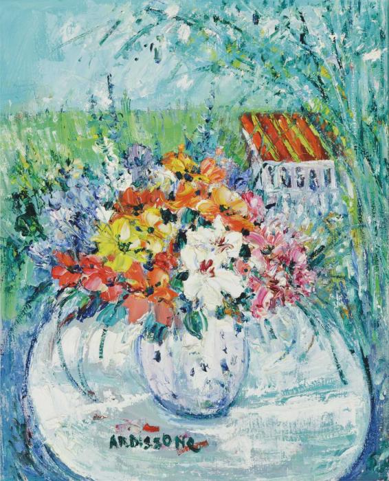 Vase en plein air