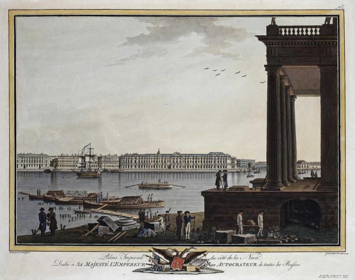 Вид на Неву от старой Биржи