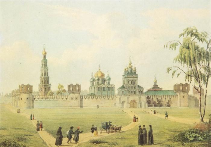 Вид Новодевичьего монастыря.