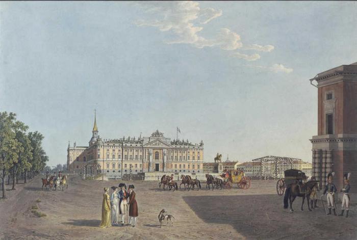 Вид южного фасада Михайловского замка