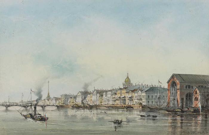 VIEW OF ST PETERSBURG FROM THE NEVA 1854