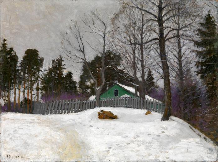 Зимний деревенский пейзаж