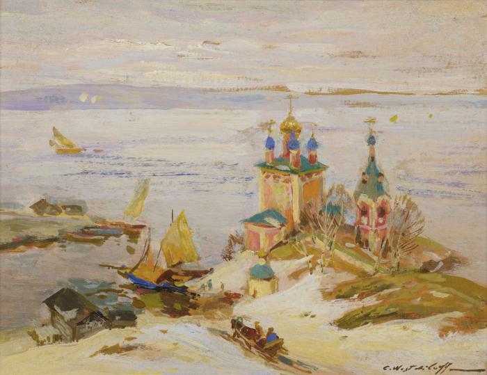 Зимняя сцена на Волге 2